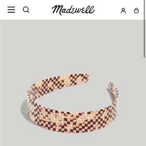 Madewell Acetate Checkered Tortoise Headband